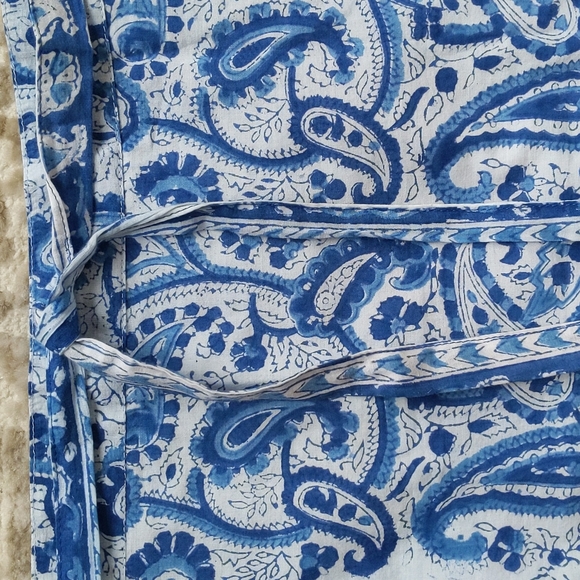 New Mexicali Blues Paisley Print Wrap Lined Skirt One Size Blue - Picture 7 of 12